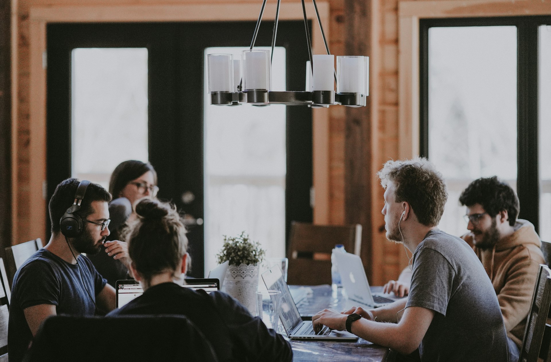International business professionals in a collaborative workspace
